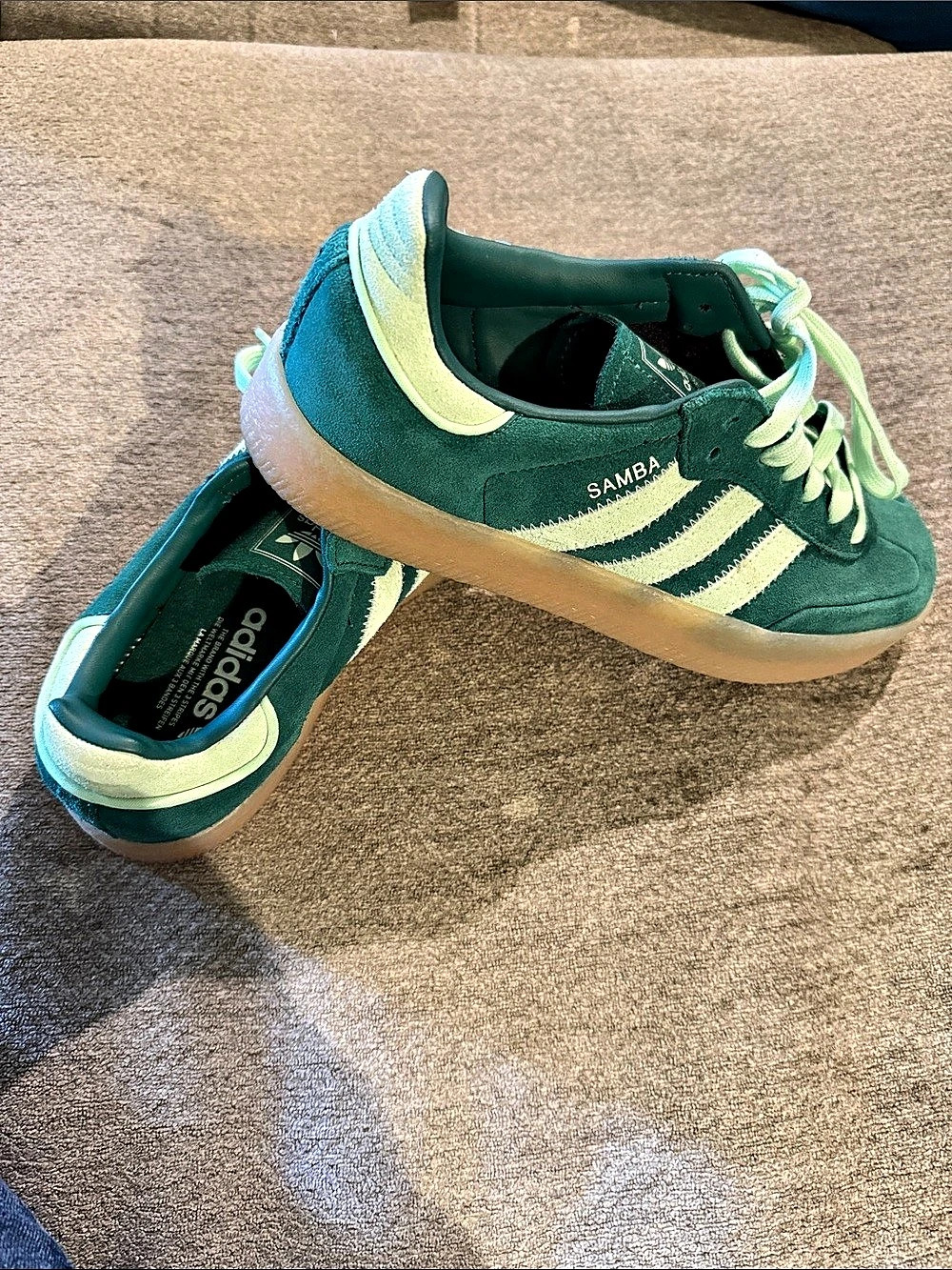adidas Samba Sneakers Green & White US 6.5
